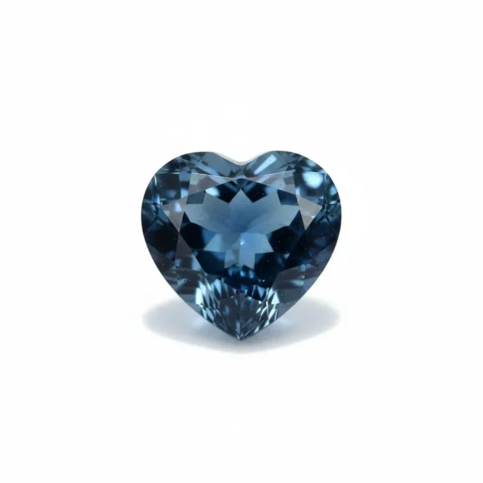 London Blue topaz 1PC Tiny 5×5 MM Heart Faceted Blue Sparkling Semi Precious Gems