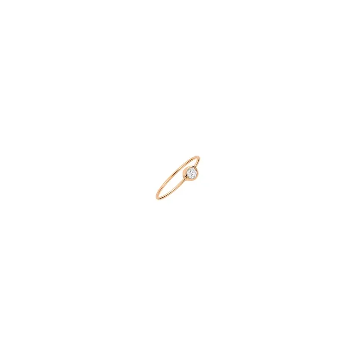 Lonely Diamonds ring, large model, pink gold diamond, ginette ny – Lepage