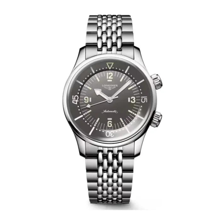Longines Legend Diver automatic watch grey dial steel bracelet 39 mm L3.764.4.99.6 – Lepage