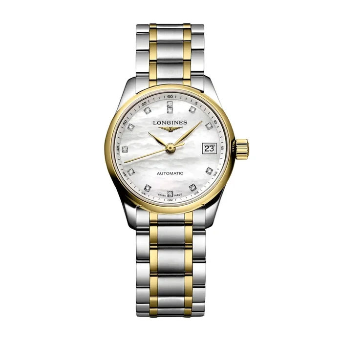Longines Master Collection auto watch mother-of-pearl steel bracelet 25.50 mm