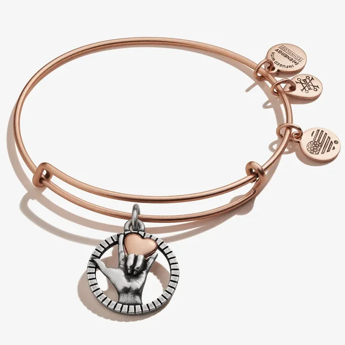 Love’ Sign Language Charm Bangle