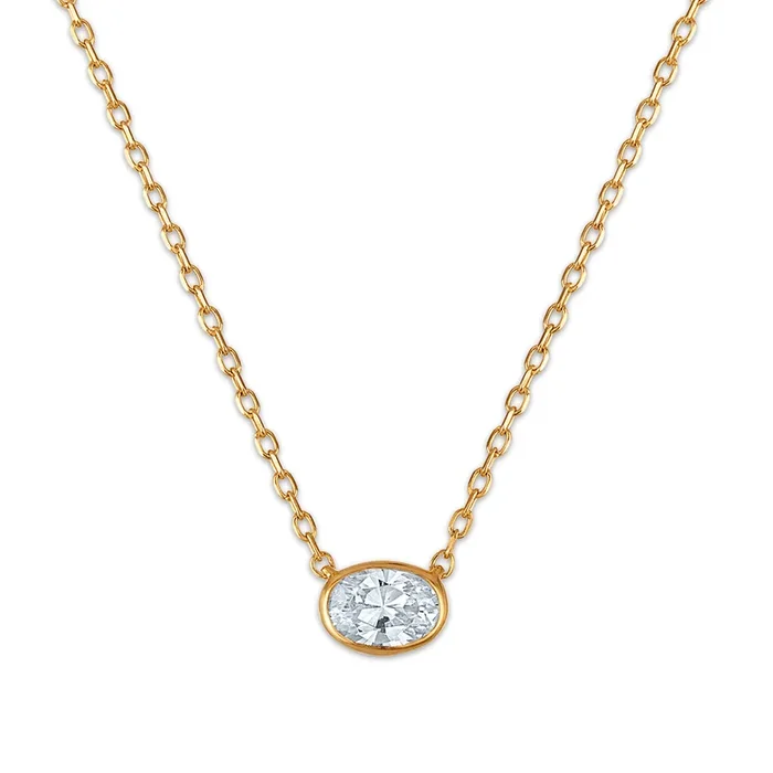 LoveSong 1/3 CTW Lab Grown Diamond Solitaire Necklace in 18KT Gold Vermeil