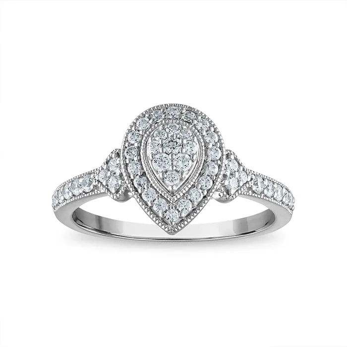 LoveSong EcoLove 3/8 CTW Lab Grown Diamond Promise Ring in 10KT White Gold