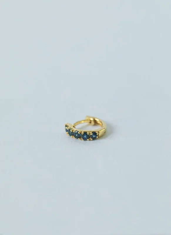 Lovi sapphire huggie 14k gold