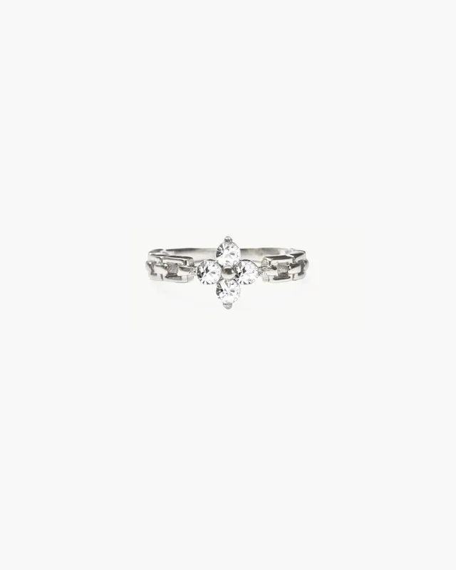 Lucky Clover Ring in Silver