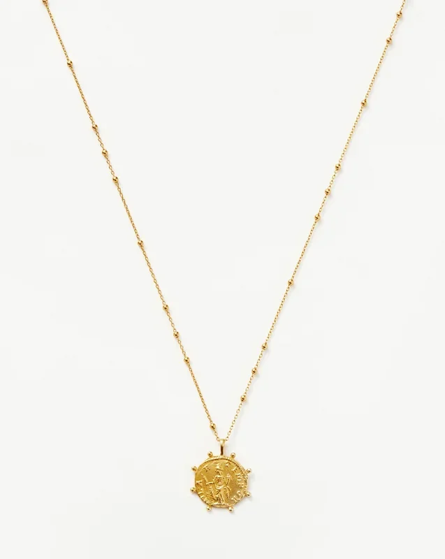 Lucy Williams Beaded Coin Necklace