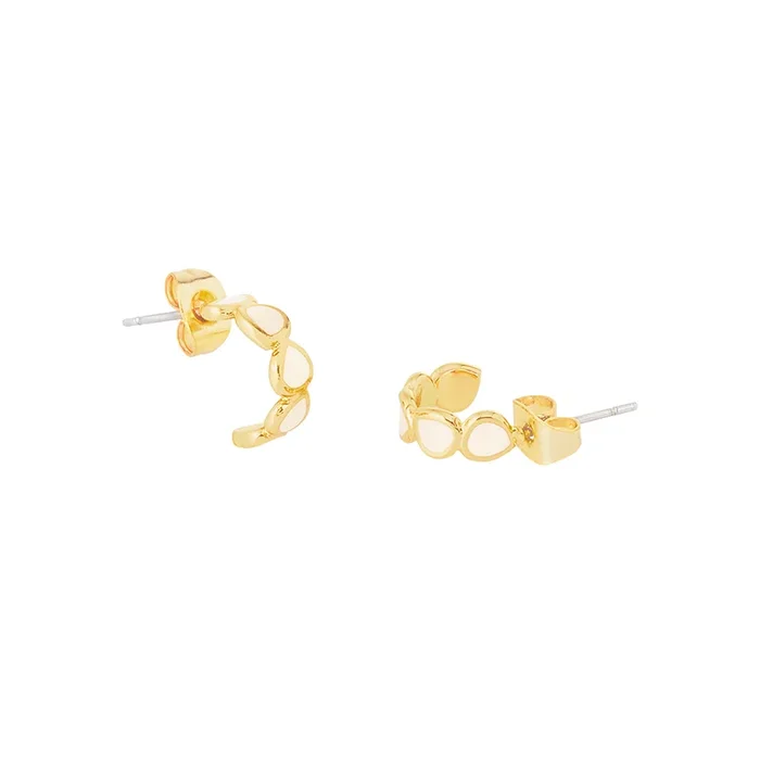Lumi Mini Earrings – Sand White