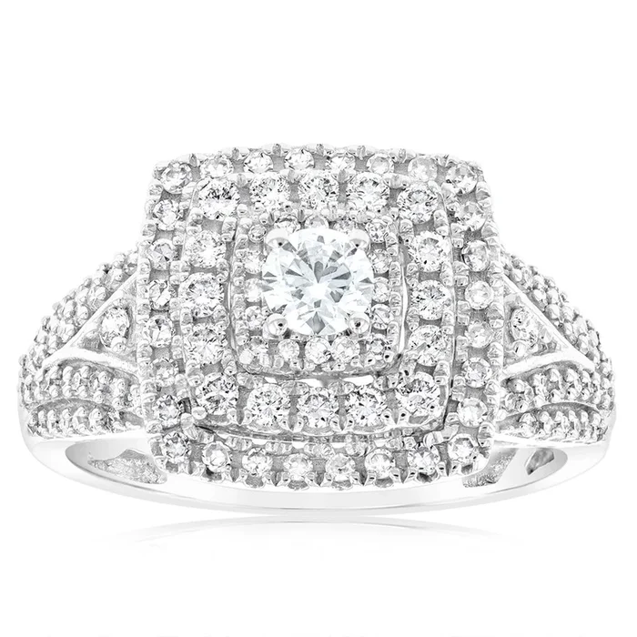 Luminesce Lab Grown 1 Carat Diamond Ring in 10ct White Gold