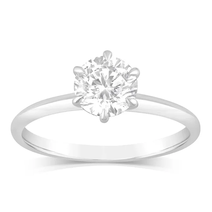 Luminesce Lab Grown 1 Carat Diamond Solitaire Ring in 9ct White Gold
