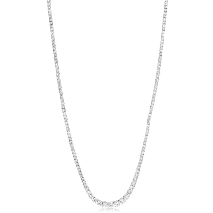Luminesce Lab Grown 10 Carat Diamond Tennis Necklace in 9ct White Gold