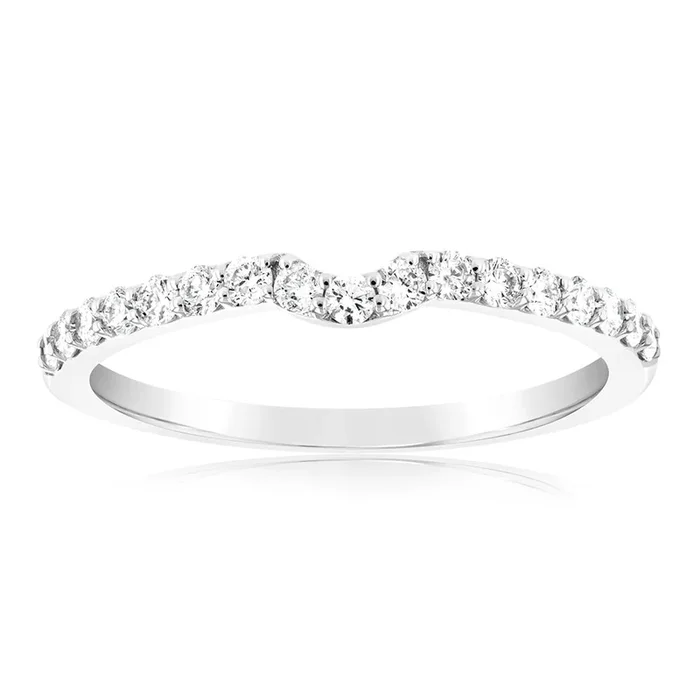 Luminesce Lab Grown 2/5 Carat Diamond Eternity Curve in 18ct White Gold