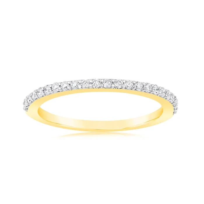 Luminesce Lab Grown 20pt Diamond Eternity Band in 18ct Yellow Gold