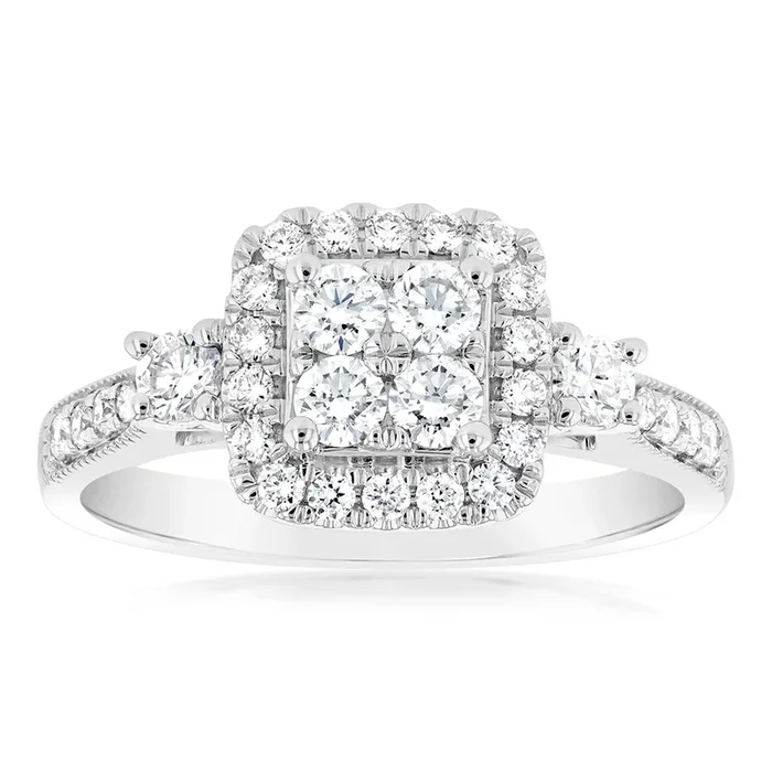 Luminesce Lab Grown 9ct White Gold 2/3 Carat Diamond Ring