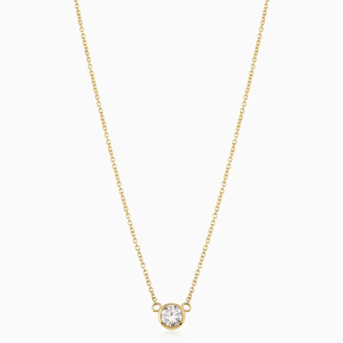 Luminous Lab Diamond Bezel Necklace