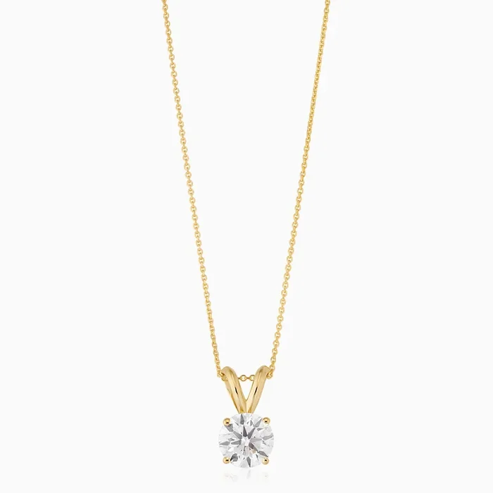 Luminous Lab Diamond Statement Solitaire Necklace