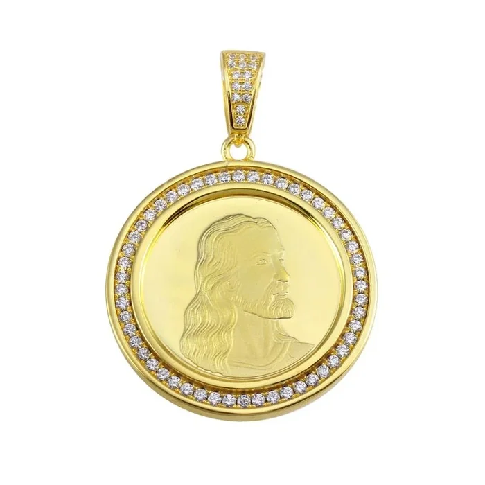 Luxe Layers 14KT Gold Plated Jesus Pendant-Chain Not Included