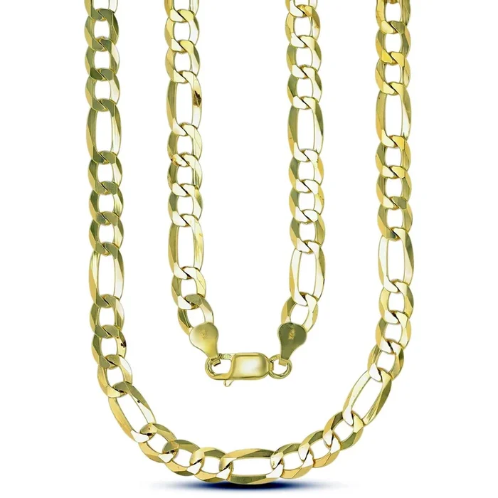 Luxe Layers 14KT Yellow Gold Plated Sterling Silver 24-inch 6.6MM Figaro Chain