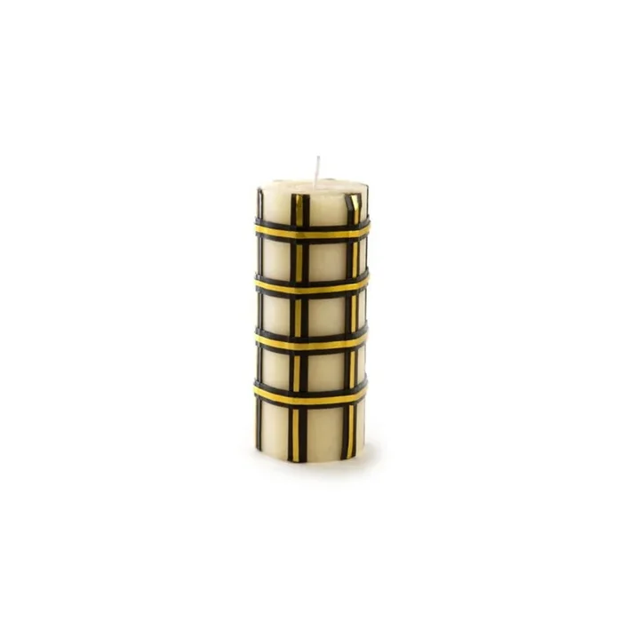 MacKenzie-Childs Tartan Pillar Candle