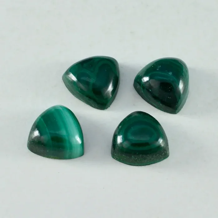 Malachite 10PC Tiny 3×3 MM Triangle Cabochon Green Brilliant semi Precious Loose Gems