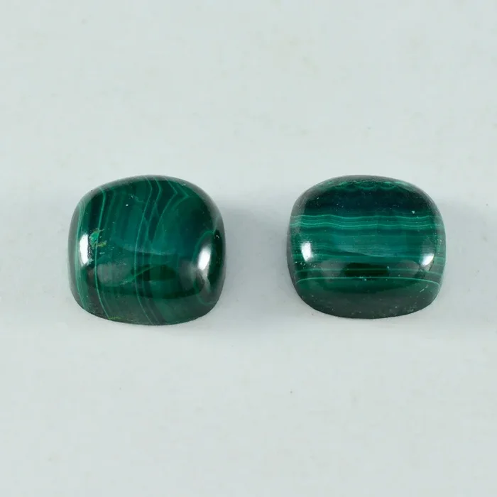 Malachite 10PC Tiny 5×5 MM Cushion Cabochon Green Polished semi Precious Loose Gems