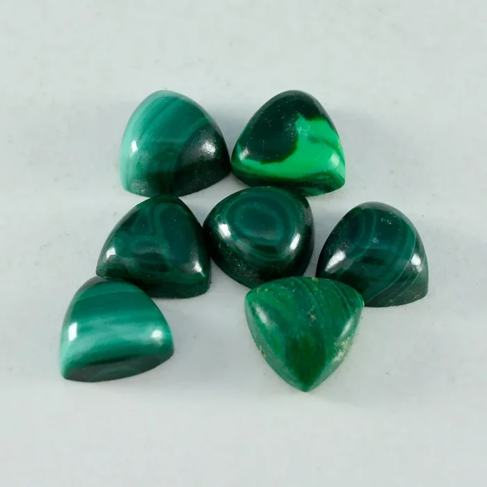 Malachite 1PC Small 7×7 MM Triangle Cabochon Green Luster semi Precious Precious Gemstone