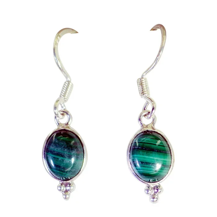 Malachite Italian Pauline multiple Dangle Green 925 Silver Earring