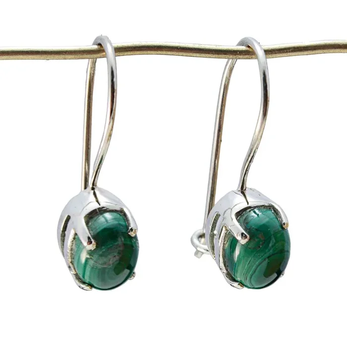 Malachite Middle Eastern Layla multiple Dangle Green 92.5 Silver Earring
