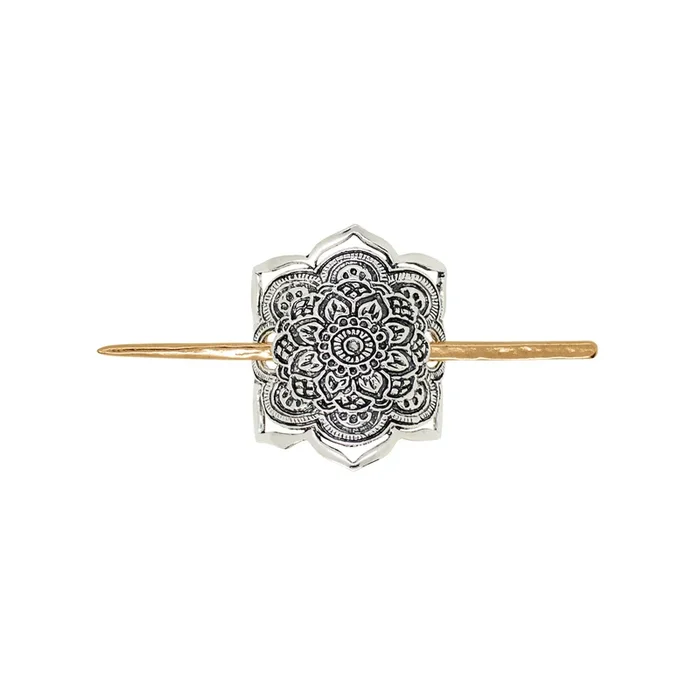 Mandala Pony Cover in Antiqued Silver & Bronze