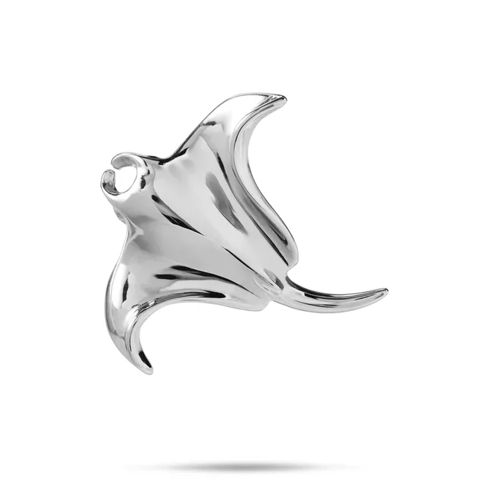 Manta Ray Pendant in Sterling Silver – 30mm