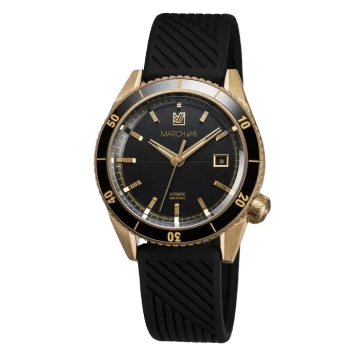March LA.B Bonzer Bronze Automatic silicone strap- Lepage