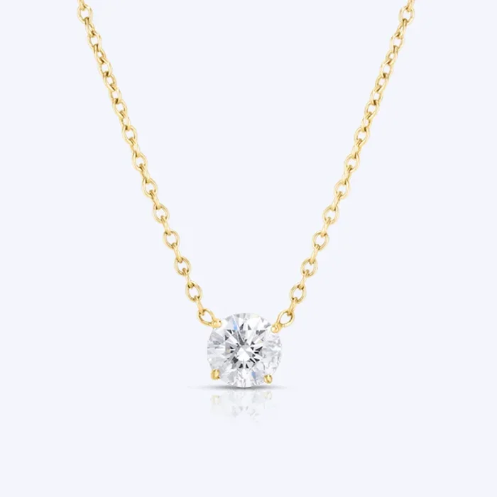 Margot Lab-Grown Single Diamond Pendant Necklace