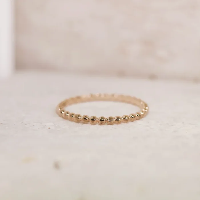 Margot ring with beads gold-plated