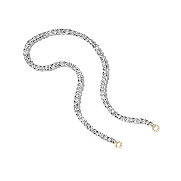 Marla Aaron Silver Rolling Curb Chain Necklace 16″