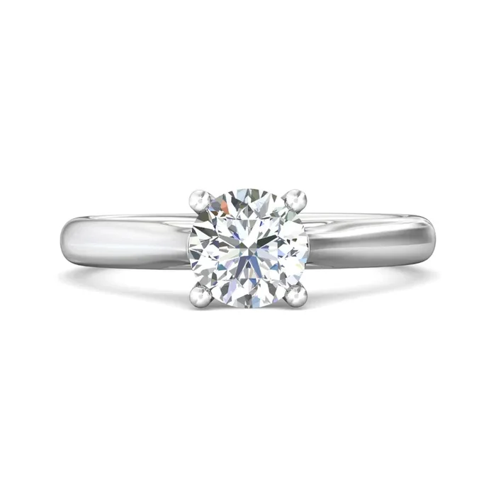 Martin Flyer Platinum Round-Cut Diamond Solitaire Engagement Ring