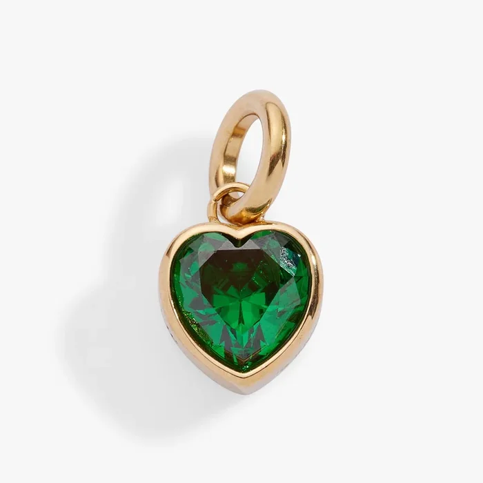 May ‘Hope’ Heart Birthstone Charm