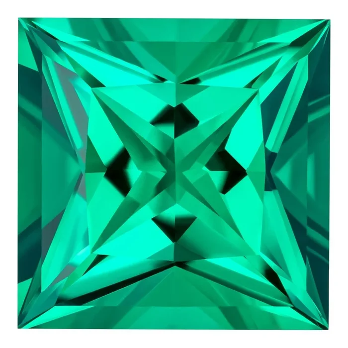 MD Fixed Princess Cut Earrings 0.31ct x 2 (4mm) – Emerald