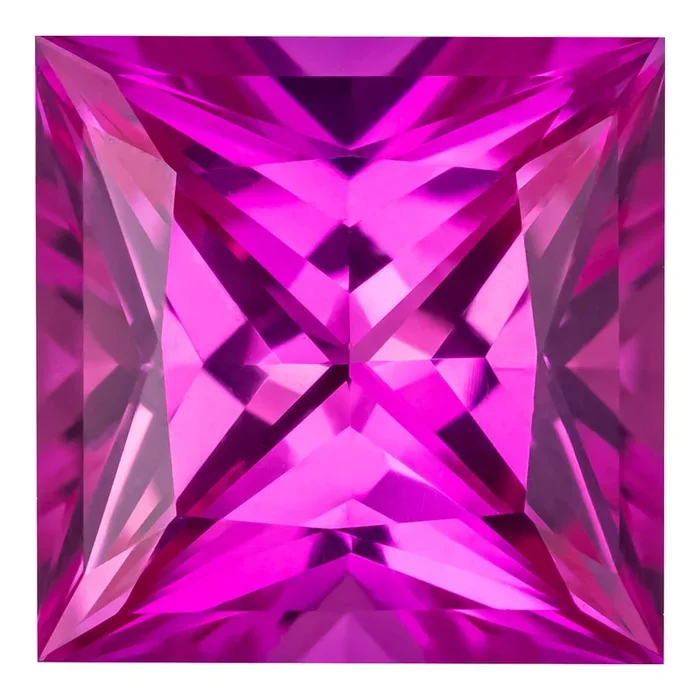 MD Fixed Princess Cut Pendant 0.5ct (4mm) – Pink Sapphire