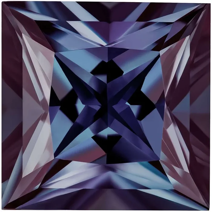 MD Fixed Princess Cut Pendant 3.5ct (8mm) – Alexandrite