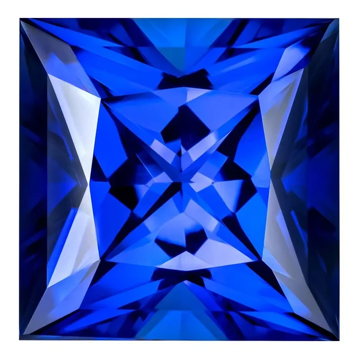 MD Fixed Princess Cut Side Stones 0.9ct x 2 (5mm) – Blue Sapphire