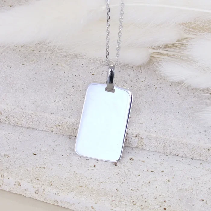 Medal pendant 25x16mm silver to engrave