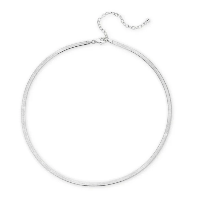 Medium Snake Chain in Rhodium Plating over Sterling Silver