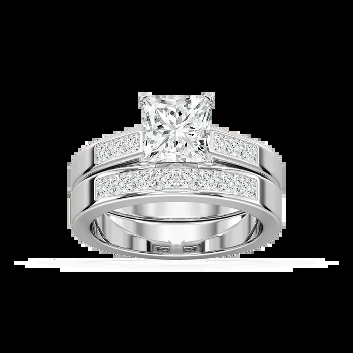 Melanie Lab Grown Diamond Cathedral Channel Wedding Set
