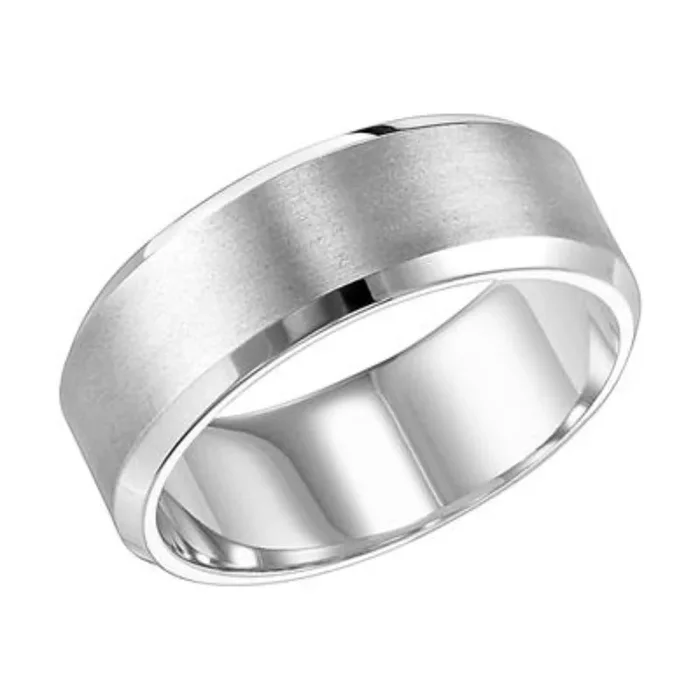 Men’s 14k Gold 8mm Brush Finish Wedding Band