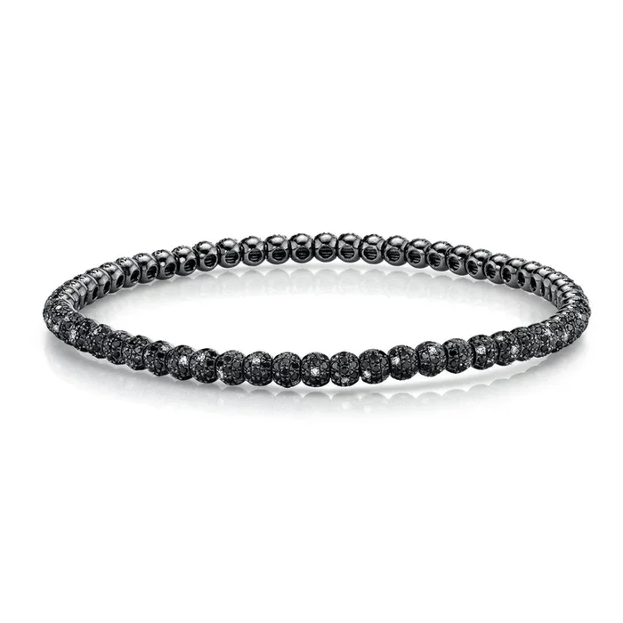 MEN’S TWINKLE PAVE BALL STRETCH BRACELET