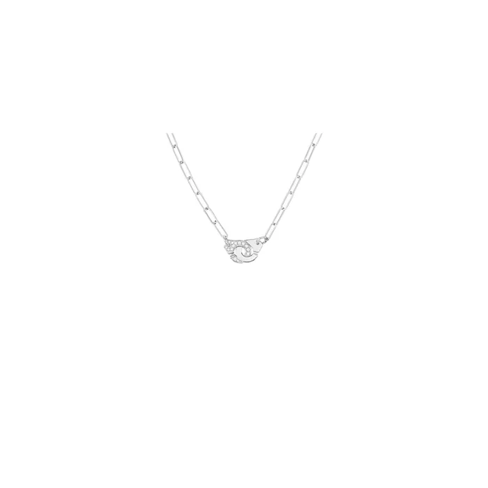 Menottes dinh van R10 necklace in white gold and diamonds – Lepage