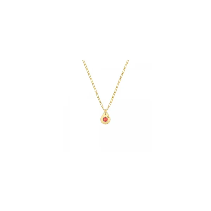 Menottes dinh van R10 necklace yellow gold coral 667601 | LEPAGE