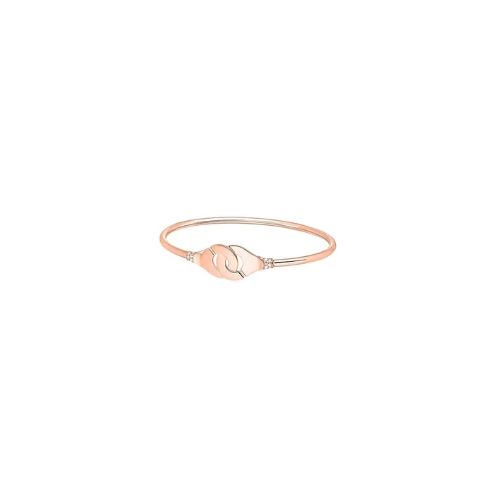 Menottes dinh van R12 bracelet in rose gold and diamonds | LEPAGE
