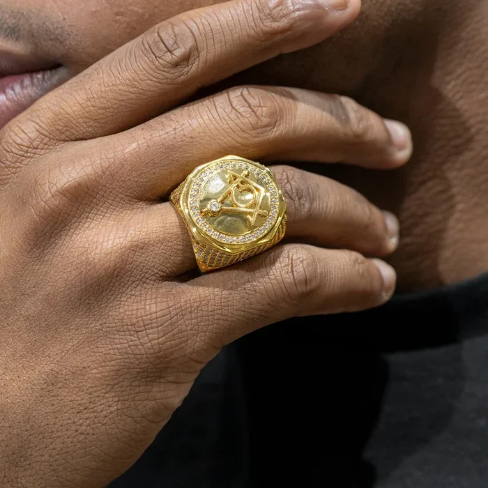 Mens Jewelry – Mason Gold Iced Out VVS Pinky Ring | 18.8 Grams