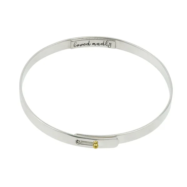 Message in a Bangle Bracelet – “Loved Madly” – FINAL SALE