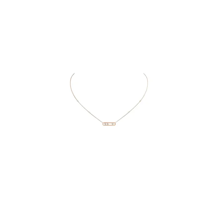 Messika Baby Move rose gold and diamond necklace 4323R – Lepage